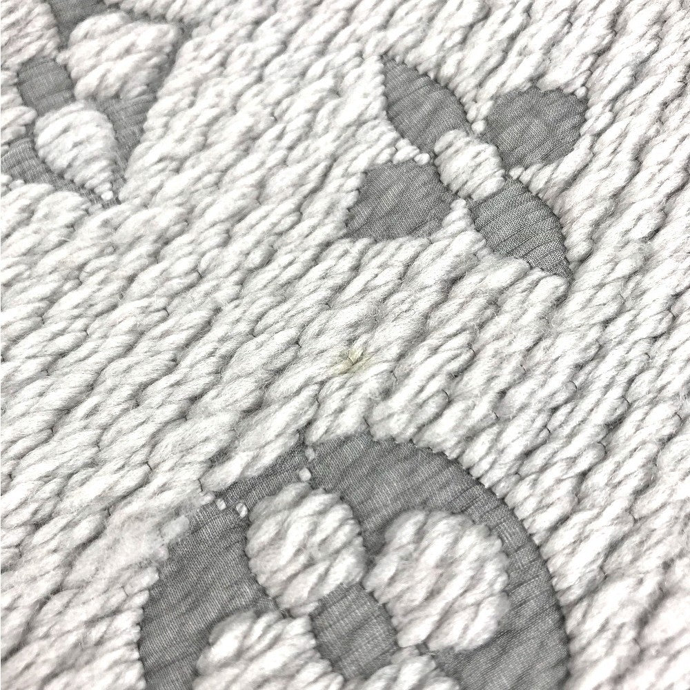 LOUIS VUITTON M74742 charpes logo mania charpes logo mania Fringe Stole / Shawl Scarf wool / silk gray Used