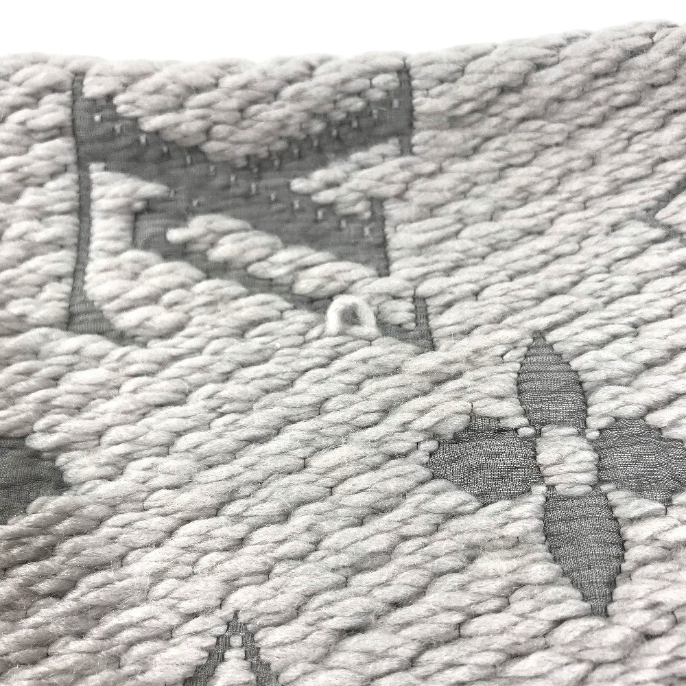 LOUIS VUITTON M74742 charpes logo mania charpes logo mania Fringe Stole / Shawl Scarf wool / silk gray Used