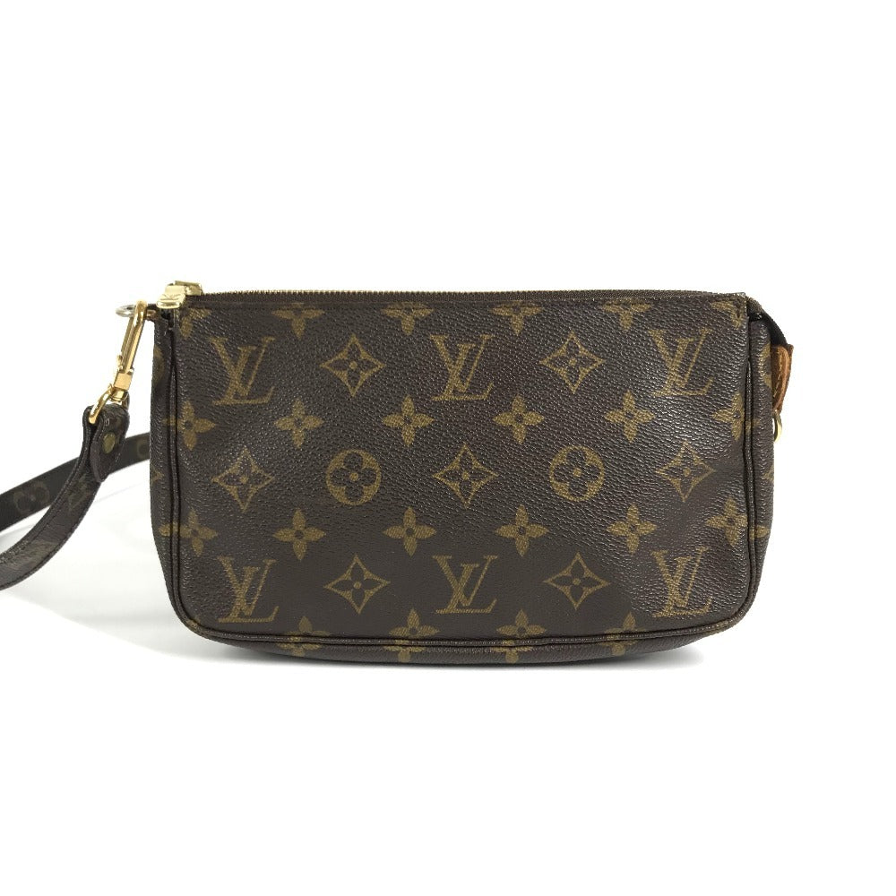 LOUIS VUITTON M40712 Monogram PochetteAccessoires Separate long strap Handbag Crossbody Shoulder Bag MonogramCanvas Brown Used