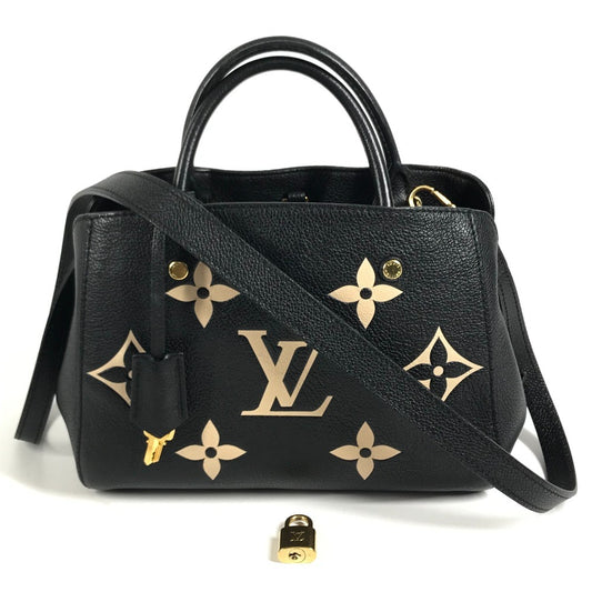 LOUIS VUITTON M45778 MonogramEmpreinte Montaigne BB MontaigneBB 2WAY Bag, Shoulder Bag, Crossbody Shoulder Bag Hand Bag MonogramEmpreinteLeather Noir Black Used