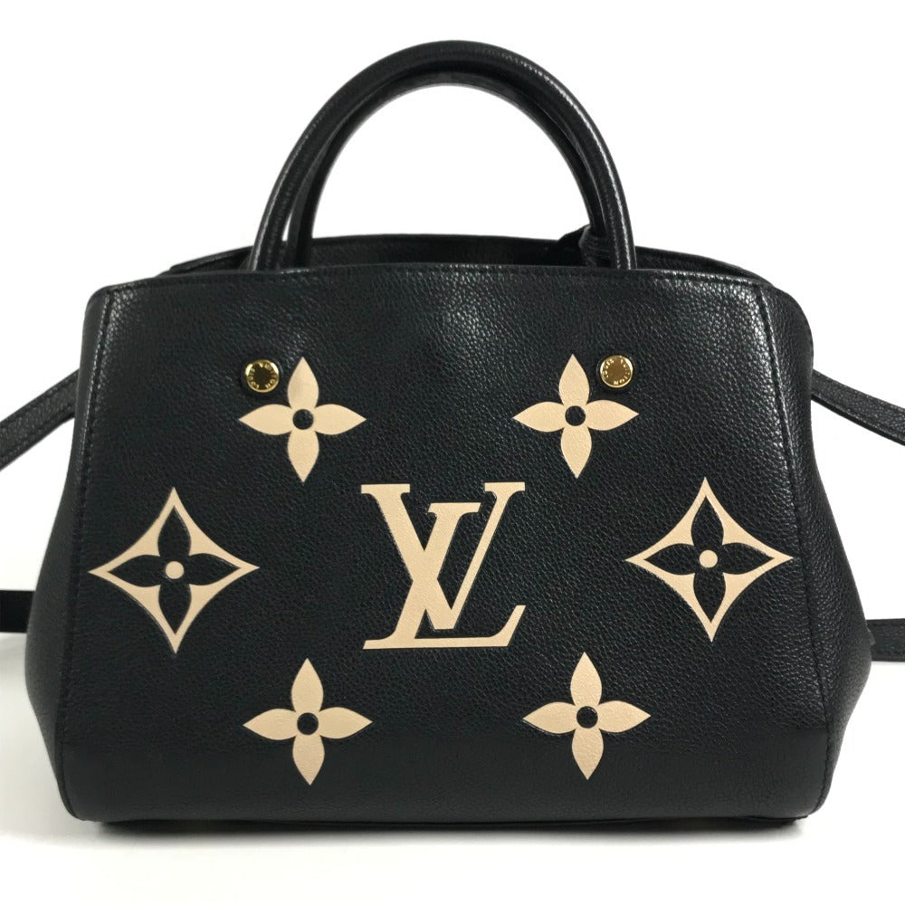 LOUIS VUITTON M45778 MonogramEmpreinte Montaigne BB MontaigneBB 2WAY Bag, Shoulder Bag, Crossbody Shoulder Bag Hand Bag MonogramEmpreinteLeather Noir Black Used