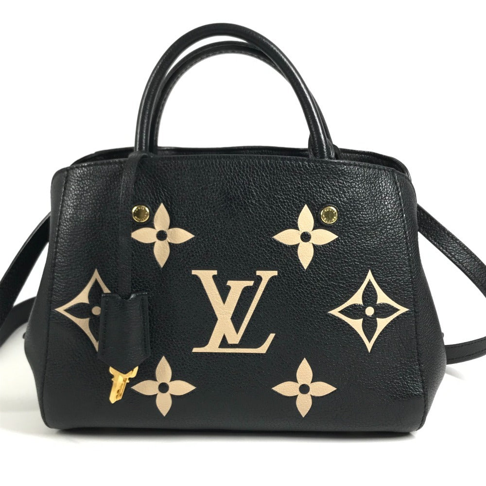 LOUIS VUITTON M45778 MonogramEmpreinte Montaigne BB MontaigneBB 2WAY Bag, Shoulder Bag, Crossbody Shoulder Bag Hand Bag MonogramEmpreinteLeather Noir Black Used