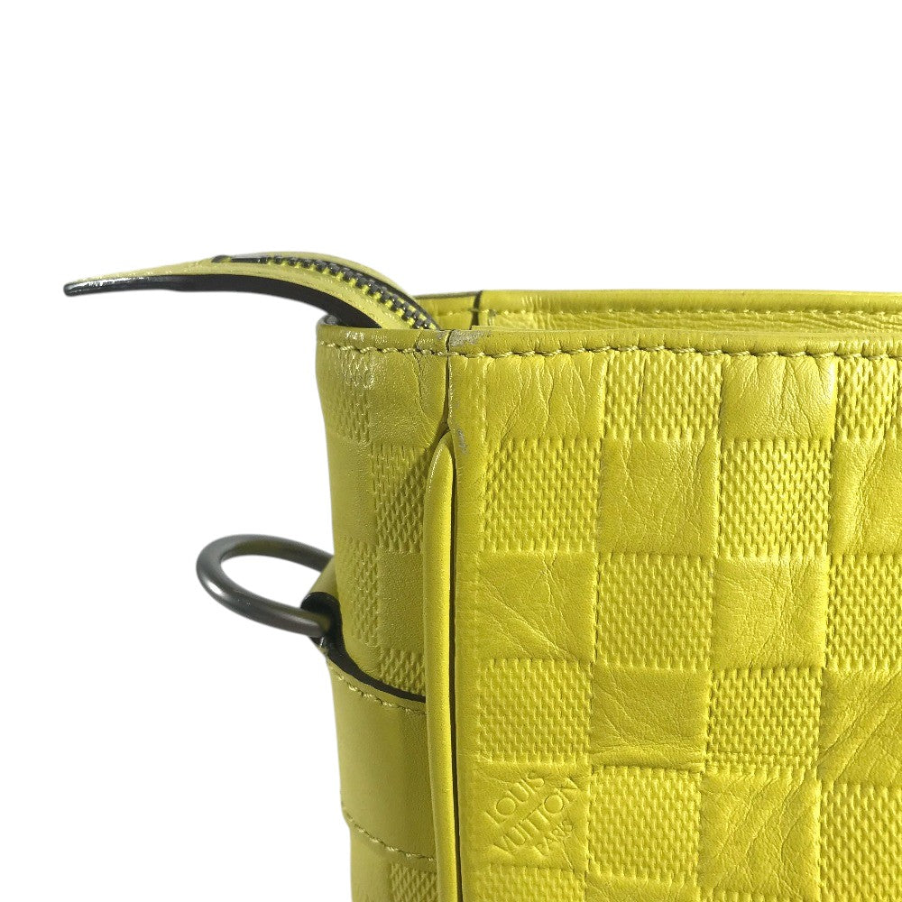 LOUIS VUITTON N41393 Damier Infini Tadao PM Bag Tote Bag Handbag Shoulder Bag Damier InfiniLeather Vere Seed yellow Used