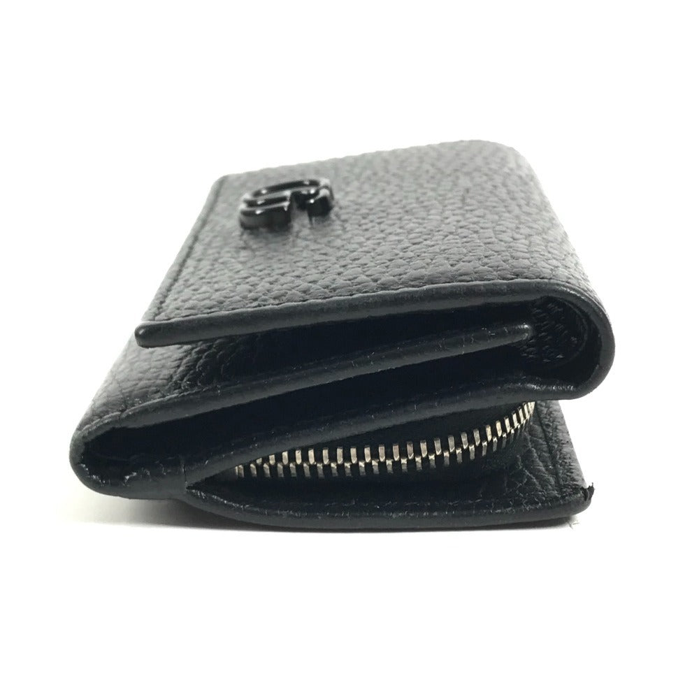 GUCCI 644407 GG Marmont logo Compact wallet Trifold wallet Leather Black Used