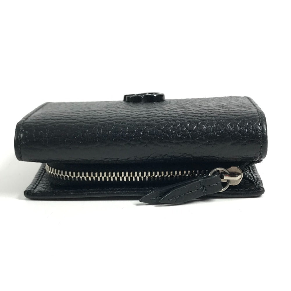 GUCCI 644407 GG Marmont logo Compact wallet Trifold wallet Leather Black Used