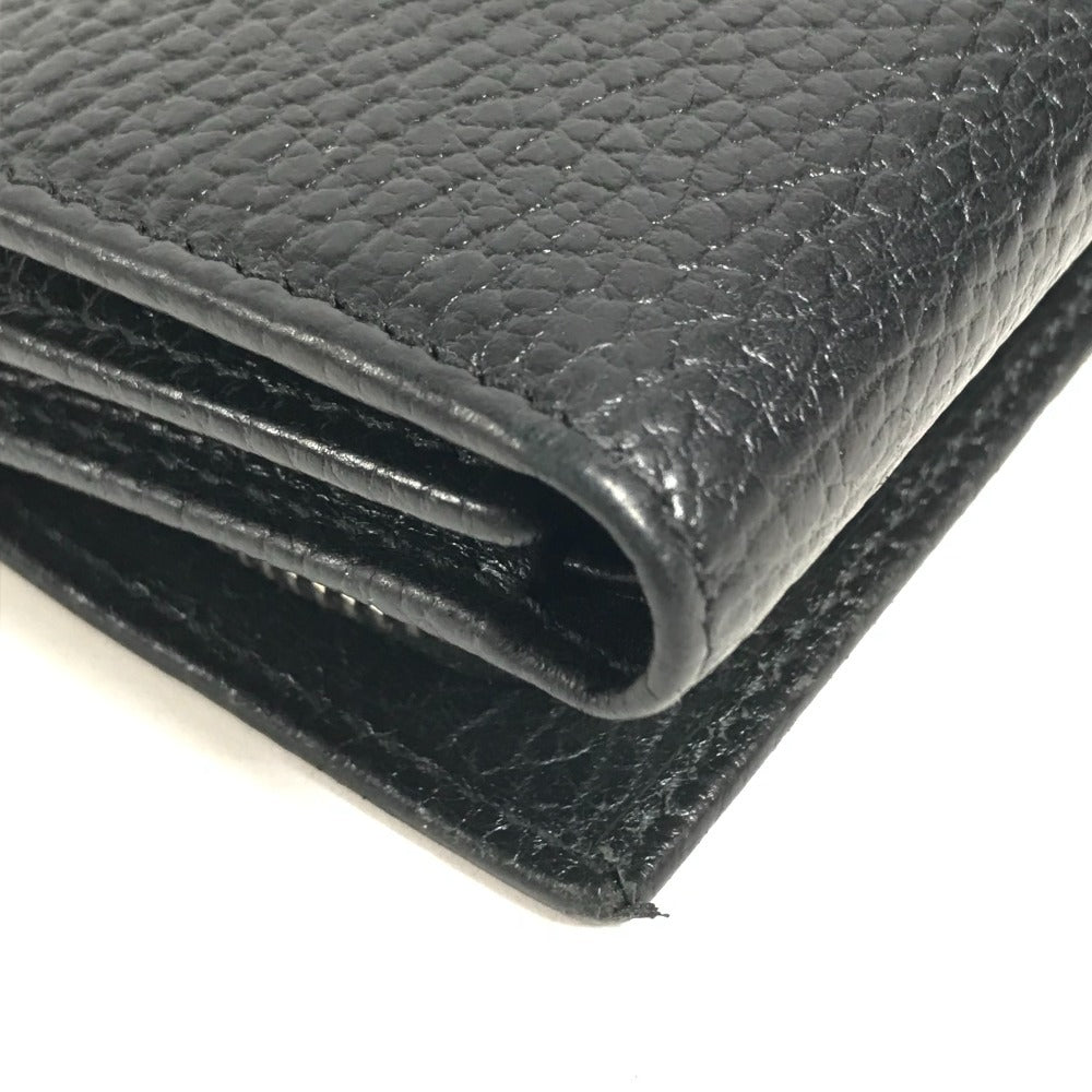 GUCCI 644407 GG Marmont logo Compact wallet Trifold wallet Leather Black Used