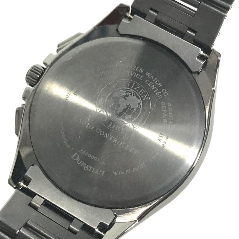 CITIZEN H804-T019731 Eco Drive Attesa Solar Men's Watch Wristwatch titanium Black Used