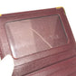 CARTIER Must de Line logo Bi-fold business card holder pass case Card Case Leather wine-red Used