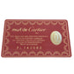 CARTIER Must de Line logo Bi-fold business card holder pass case Card Case Leather wine-red Used