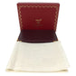 CARTIER Must de Line logo Bi-fold business card holder pass case Card Case Leather wine-red Used