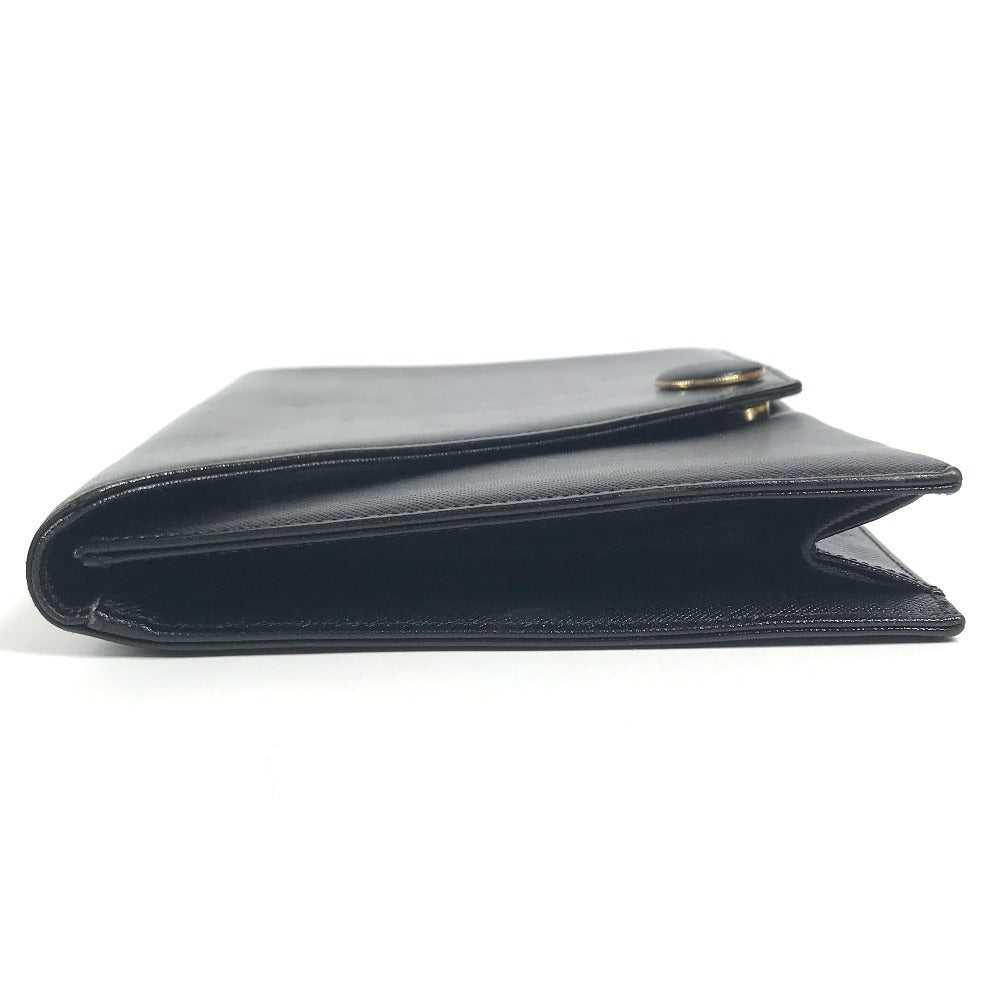 YVES SAINT LAURENT 不明 vintage Bag Pouch Clutch Bag Cluch Bag Leather Black Used