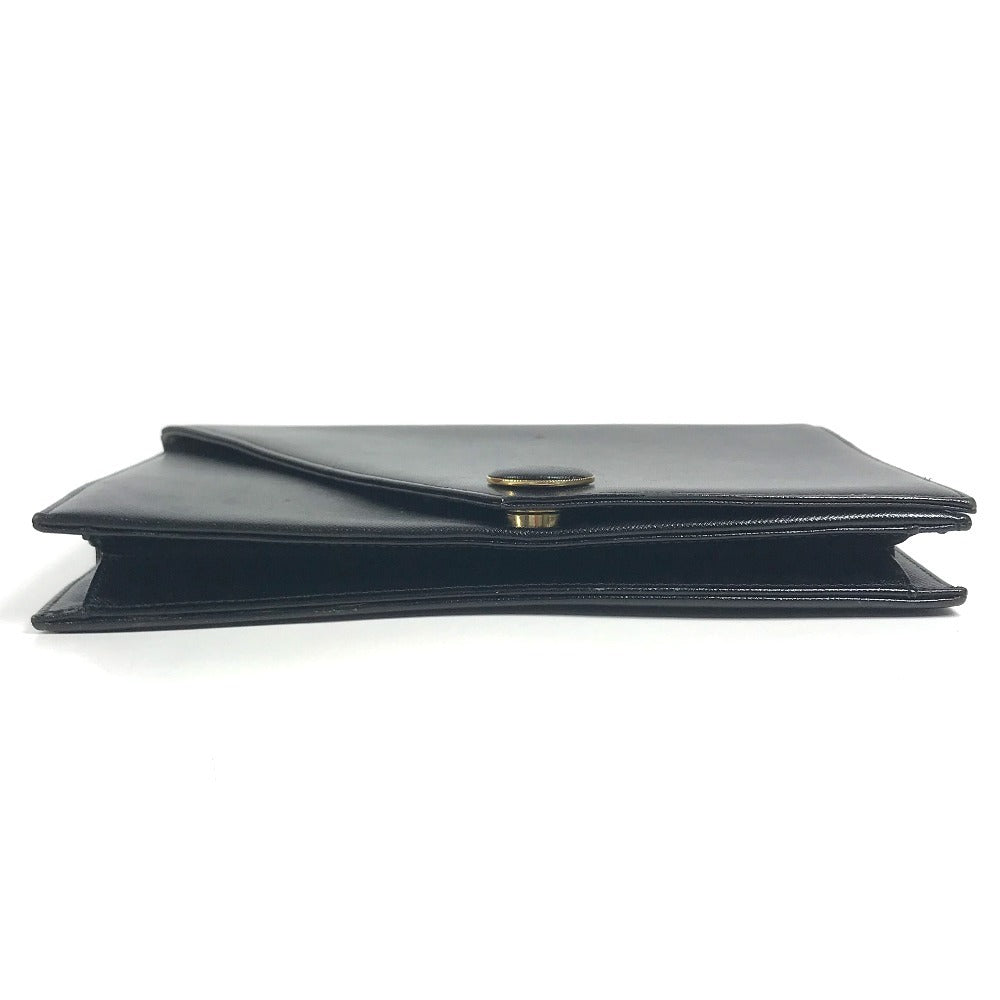 YVES SAINT LAURENT 不明 vintage Bag Pouch Clutch Bag Cluch Bag Leather Black Used