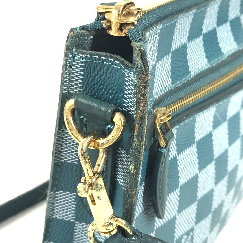 LOUIS VUITTON N41310 Damier color module Bag Crossbody Pochette Shoulder Bag Damier Canvas Cian Green Used