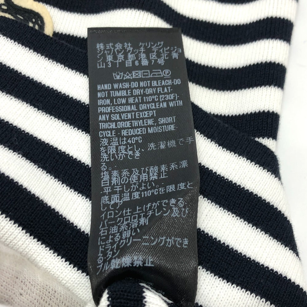 GUCCI 461177 トップス ボーダー タコモチーフ トレーナー スウェット コットン メンズ ホワイト×ブラック