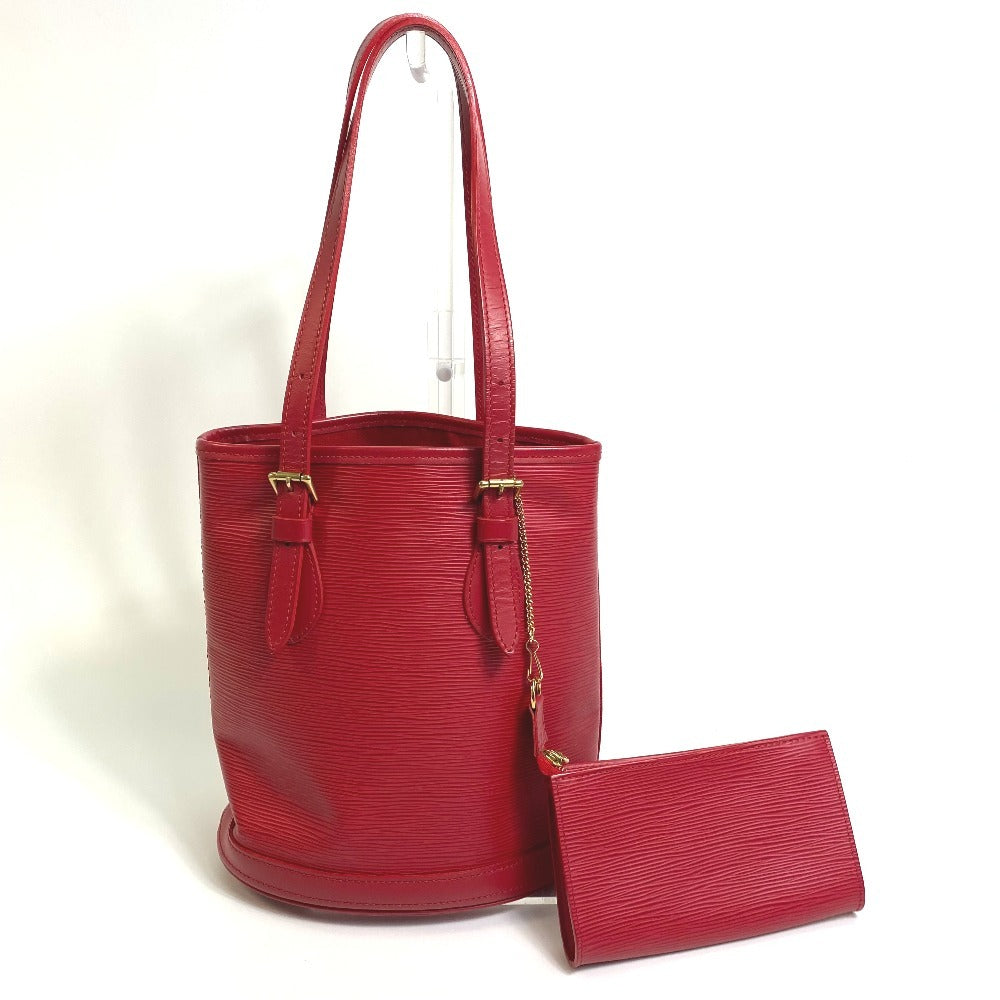 LOUIS VUITTON M5899E Epi Petit Bucket PM Shoulder Bag, Epi Leather, Women's, Rouge Red