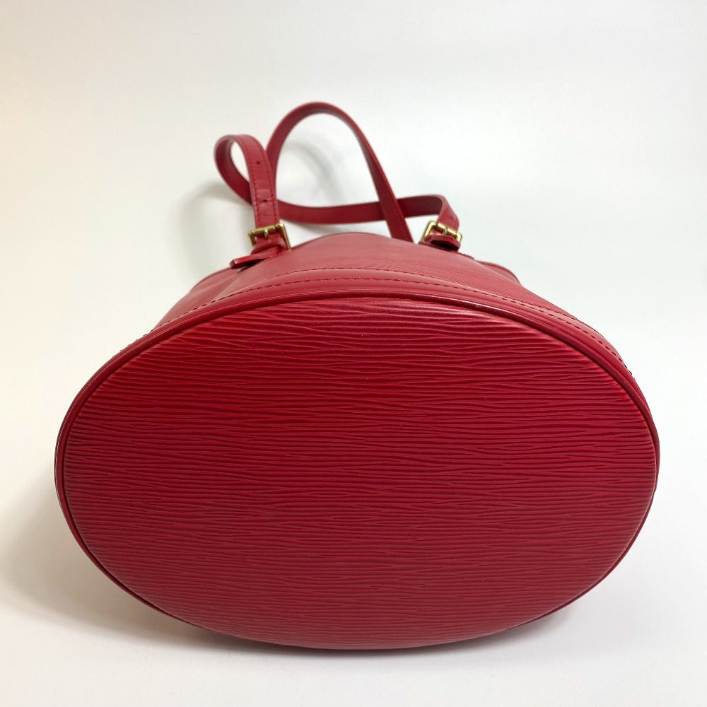 LOUIS VUITTON M5899E Epi Petit Bucket PM Shoulder Bag, Epi Leather, Women's, Rouge Red