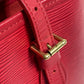LOUIS VUITTON M5899E Epi Petit Bucket PM Shoulder Bag, Epi Leather, Women's, Rouge Red
