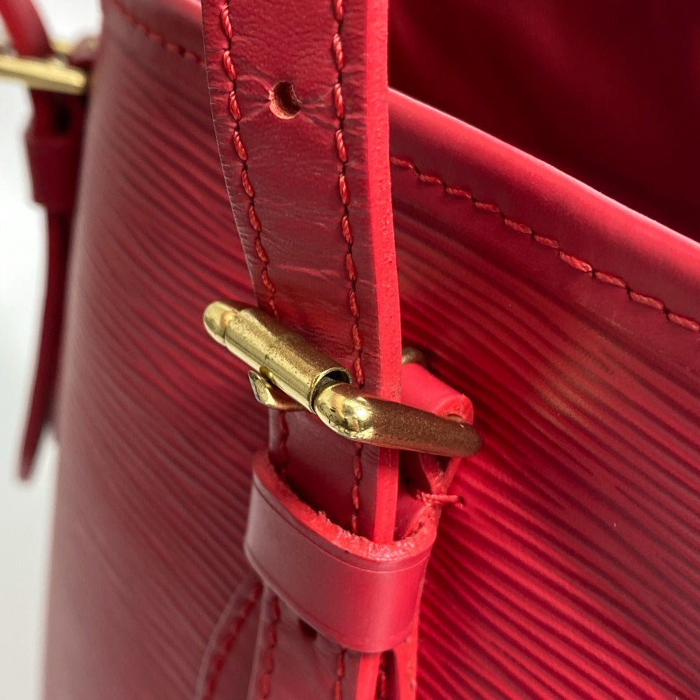LOUIS VUITTON M5899E Epi Petit Bucket PM Shoulder Bag, Epi Leather, Women's, Rouge Red