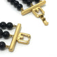 GIVENCHY 3-Ball Necklace, Accessory, Necklace, GP, Women's, Black and White