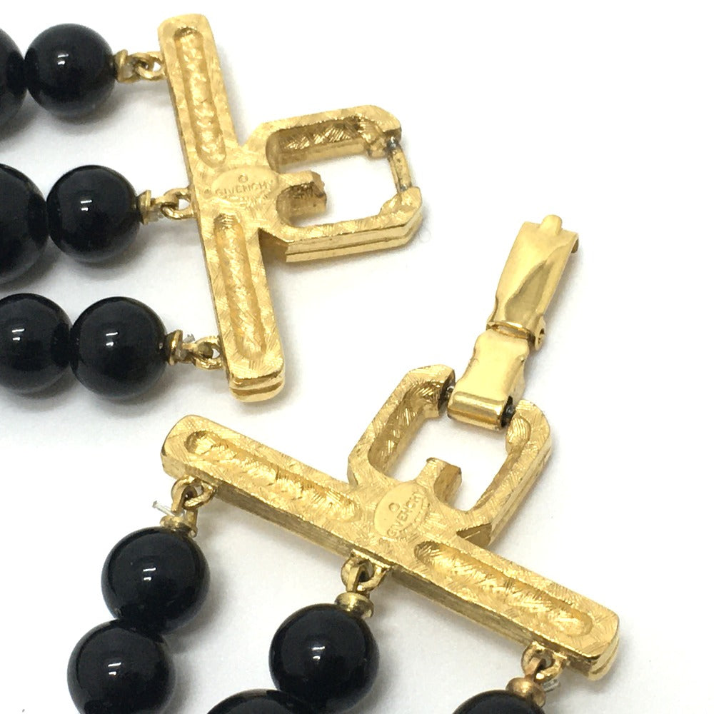 GIVENCHY 3-Ball Necklace, Accessory, Necklace, GP, Women's, Black and White