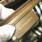 BURBERRY 内側チェック ワンショルダー カバン 肩掛け バッグ ショルダーバッグ レザー レディース ブラウン