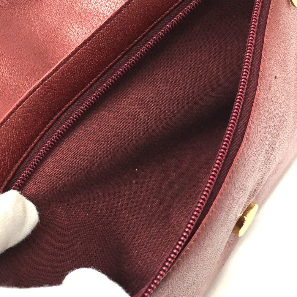 Christian Dior CD hardware, vintage leather shoulder bag, women's, red