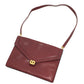 Christian Dior CD hardware, vintage leather shoulder bag, women's, red