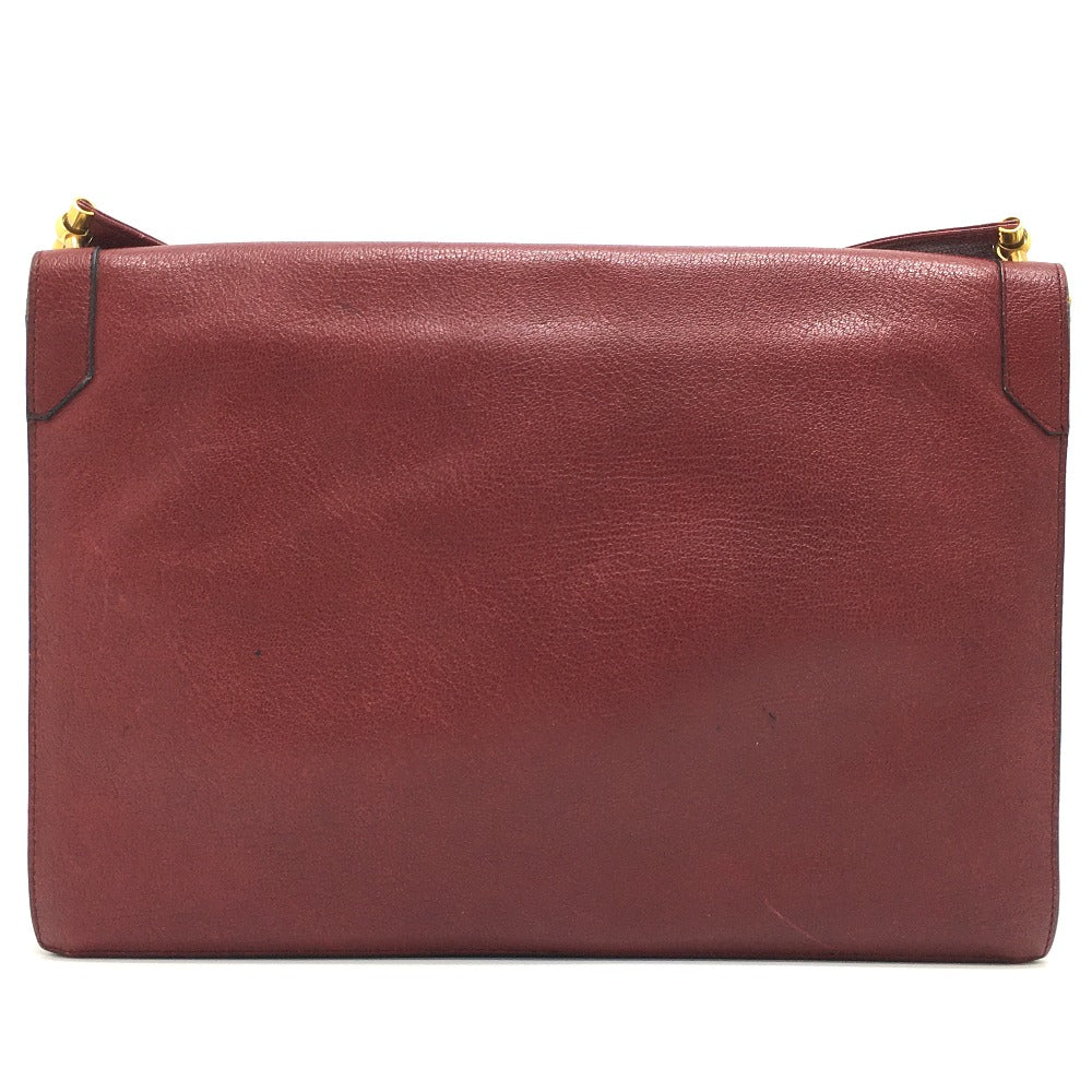 Christian Dior CD hardware, vintage leather shoulder bag, women's, red
