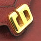 Christian Dior CD hardware, vintage leather shoulder bag, women's, red
