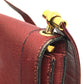 Christian Dior CD hardware, vintage leather shoulder bag, women's, red