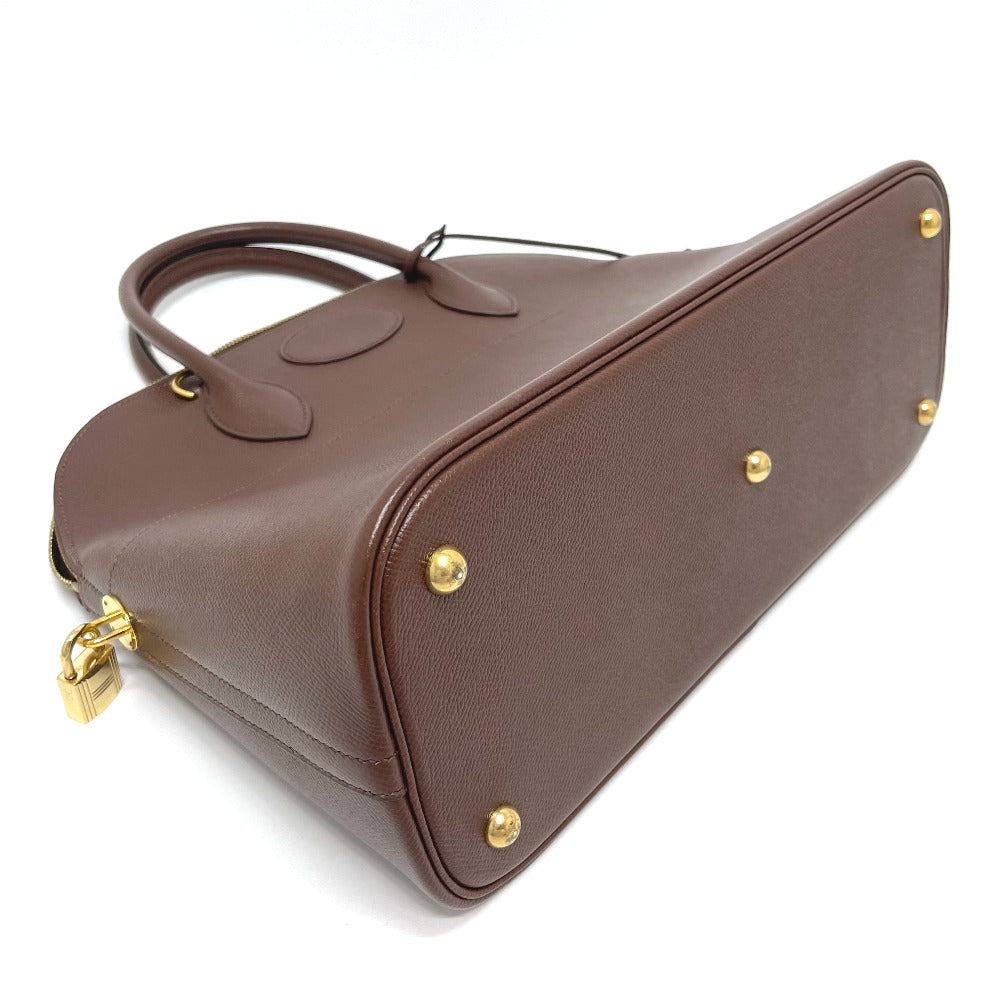 HERMES Bolide 35 2-Way Handbag, Leather, Women's, Brown