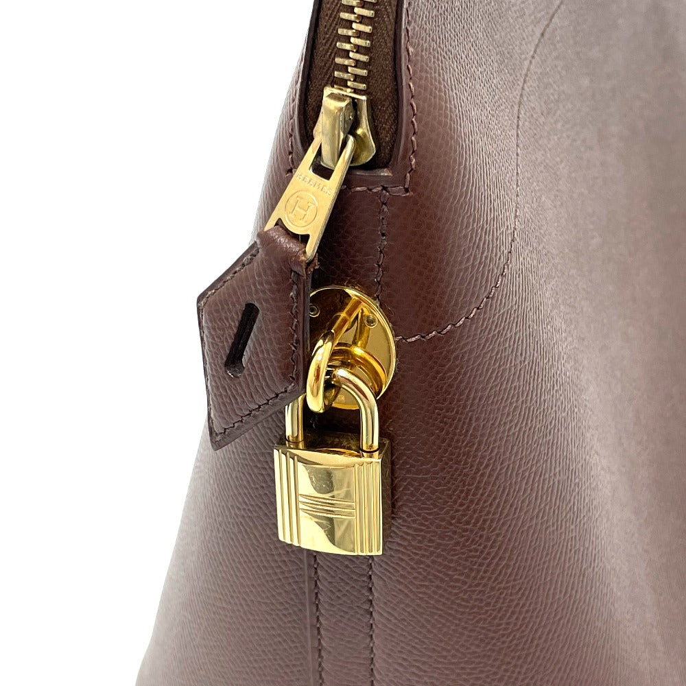 HERMES Bolide 35 2-Way Handbag, Leather, Women's, Brown