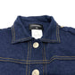 CHANEL P39365 Coco Button Front Open Cardigan Dress Wool Women's Blue