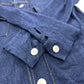 CHANEL P39365 Coco Button Front Open Cardigan Dress Wool Women's Blue