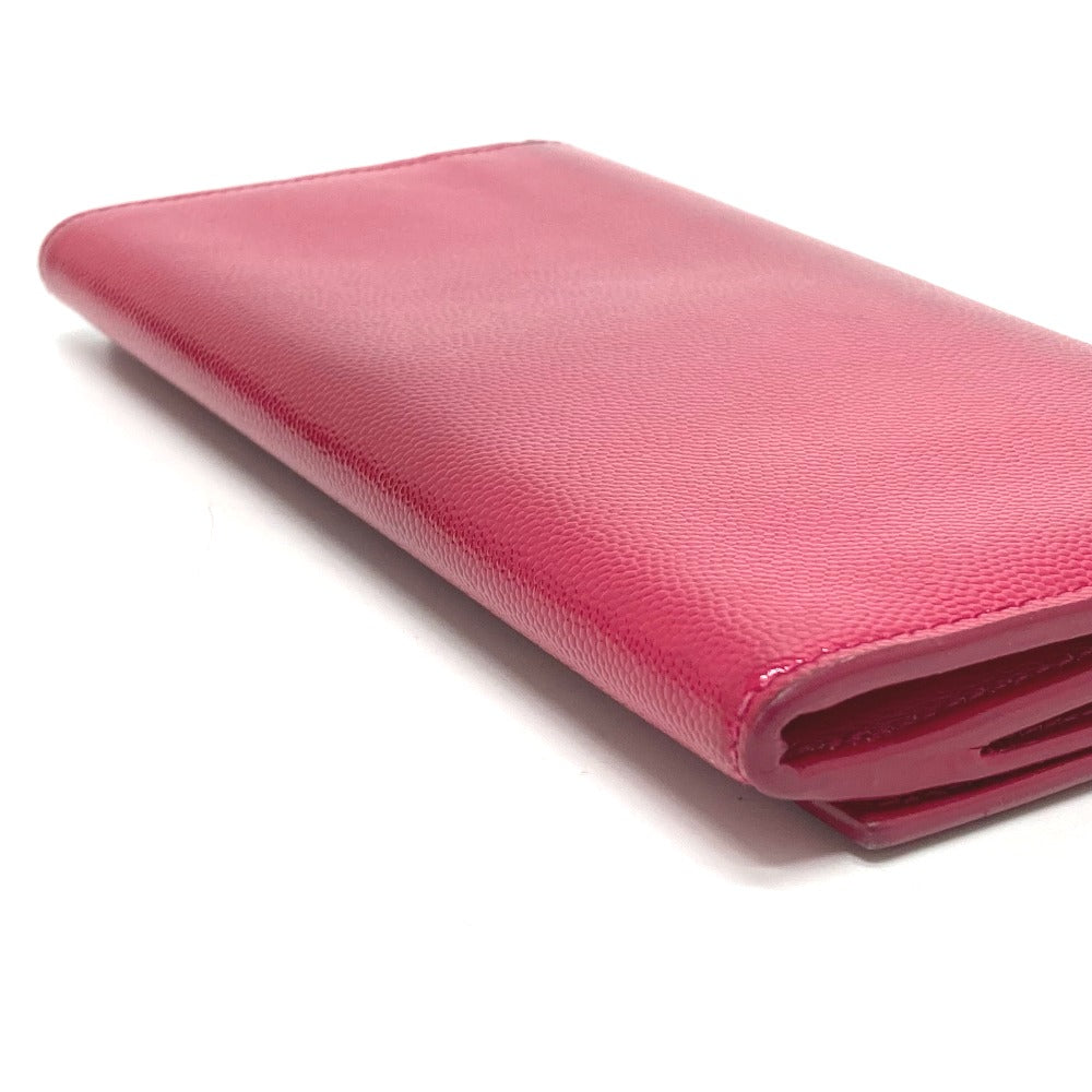 SAINT LAURENT PARIS 340839 Logo Long Wallet, Bifold, Fashion Accessory, Women's, Fuchsia Pink