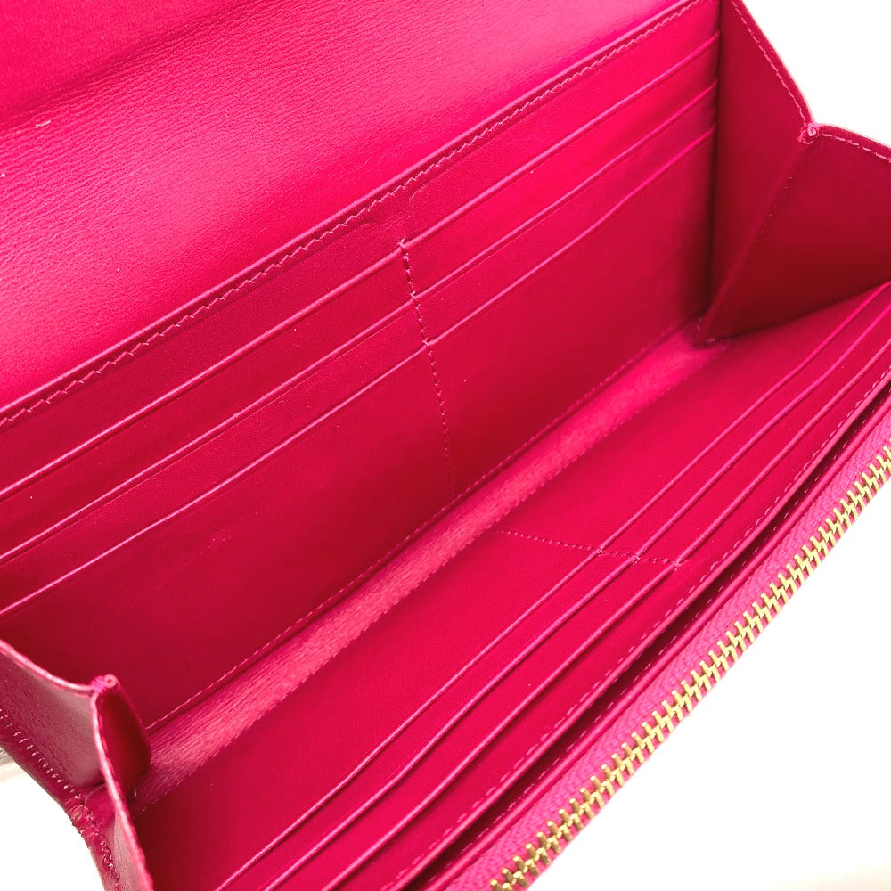SAINT LAURENT PARIS 340839 Logo Long Wallet, Bifold, Fashion Accessory, Women's, Fuchsia Pink