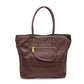 PRADA BR4354 Logo Plate Semi-Shoulder Bag, Shoulder Bag, Tote Bag, Leather/Nylon, Women's, Purple