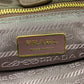 PRADA BR4354 Logo Plate Semi-Shoulder Bag, Shoulder Bag, Tote Bag, Leather/Nylon, Women's, Purple