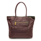 PRADA BR4354 Logo Plate Semi-Shoulder Bag, Shoulder Bag, Tote Bag, Leather/Nylon, Women's, Purple