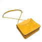 Tory Burch logo chain shoulder bag in lambskin, yellow.