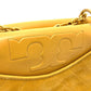 Tory Burch logo chain shoulder bag in lambskin, yellow.
