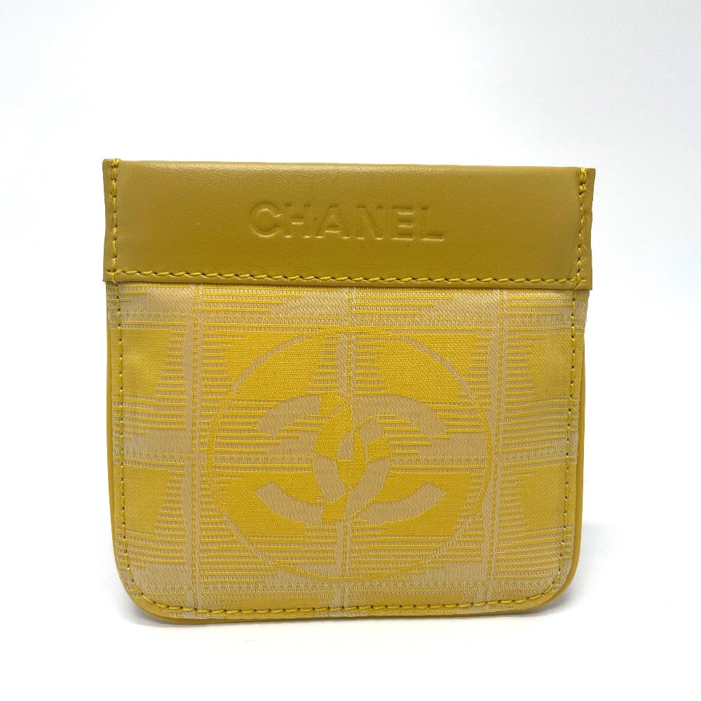 CHANEL CC Coco Mark New Travel Line Wallet with Key Ring, Coin Purse, Leather/PVC, Women's, Yellow