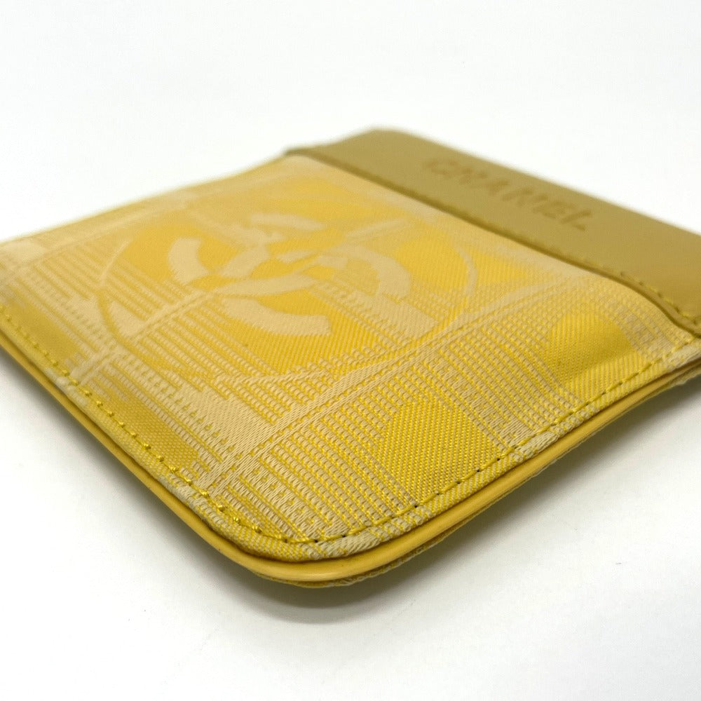 CHANEL CC Coco Mark New Travel Line Wallet with Key Ring, Coin Purse, Leather/PVC, Women's, Yellow