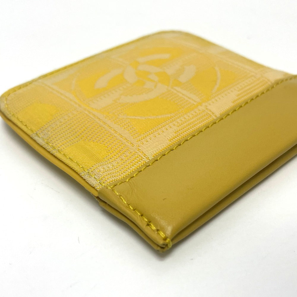 CHANEL CC Coco Mark New Travel Line Wallet with Key Ring, Coin Purse, Leather/PVC, Women's, Yellow