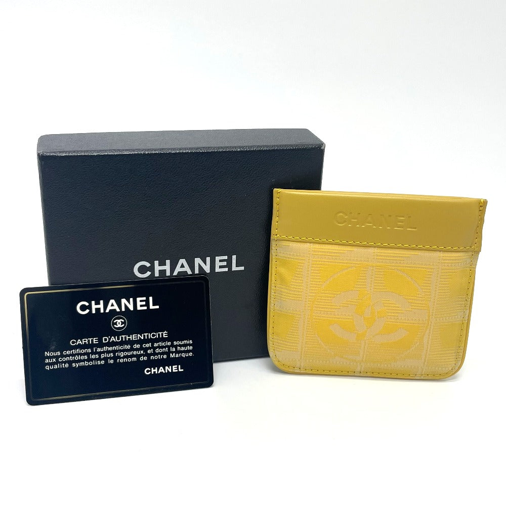 CHANEL CC Coco Mark New Travel Line Wallet with Key Ring, Coin Purse, Leather/PVC, Women's, Yellow