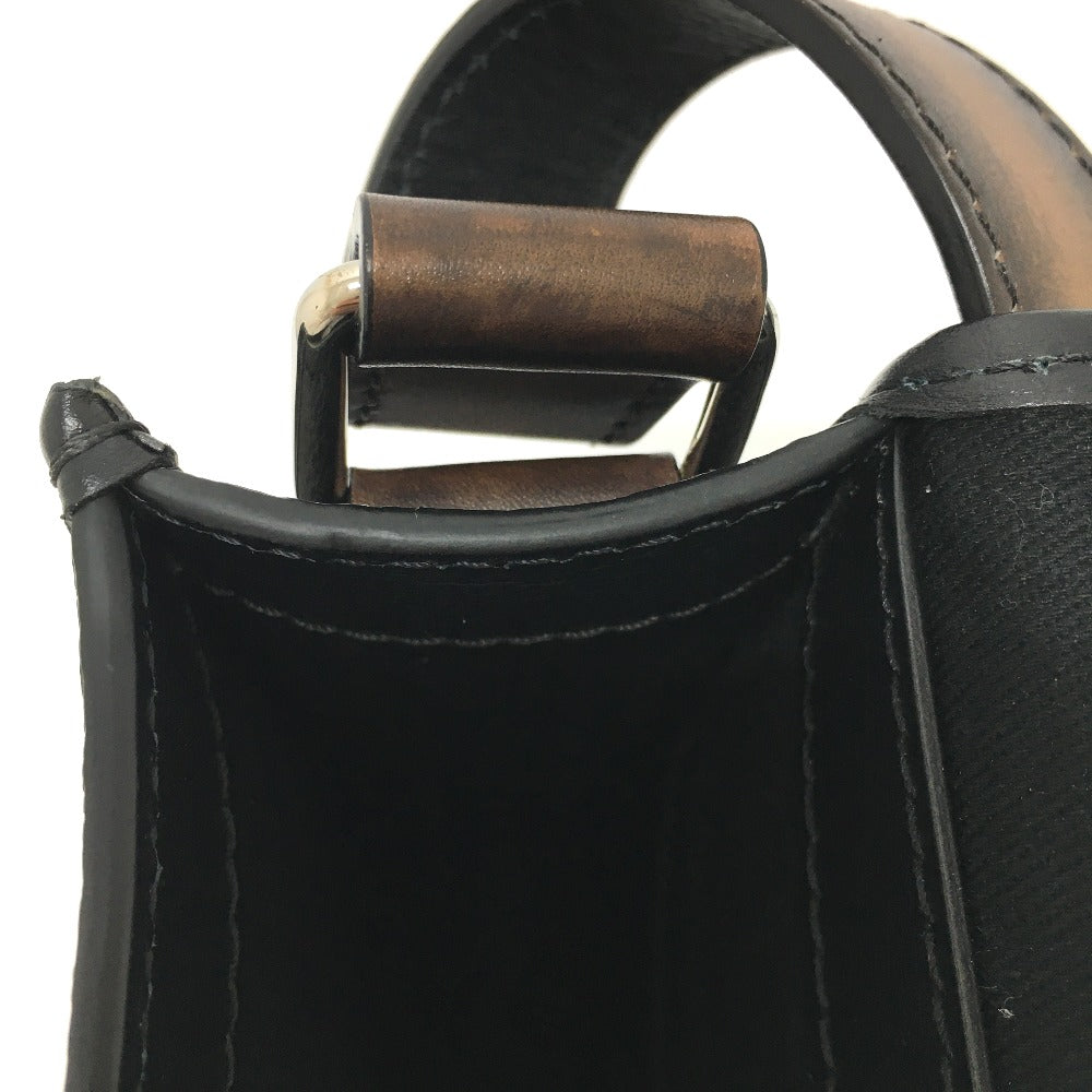 Berluti Flap Flaneur Small Messenger Shoulder Bag in PVC Canvas, Men's, Black