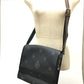 Berluti Flap Flaneur Small Messenger Shoulder Bag in PVC Canvas, Men's, Black