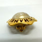 CHANEL CC Coco Mark Faux Pearl Vintage Earrings GP Women's Gold