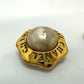 CHANEL CC Coco Mark Faux Pearl Vintage Earrings GP Women's Gold