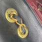CHANEL A01094 CC Coco Mark Vintage Shoulder Bag, Deca Matelasse, 34cm, Double Chain, Lambskin, Black